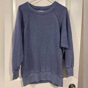 Aerie Blue Oversized Knit Sweater XS Cozy Slouchy Fit